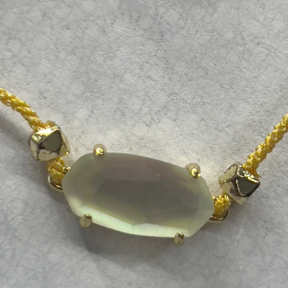 Kendra Scott Yellow Cord Friendship Bracelet in Dichroic Glass NWOT - Picture 3 of 7
